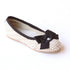 L`Amour Little Girls Black Faux Straw Bow Flats 7-10 Toddler - SophiasStyle.com